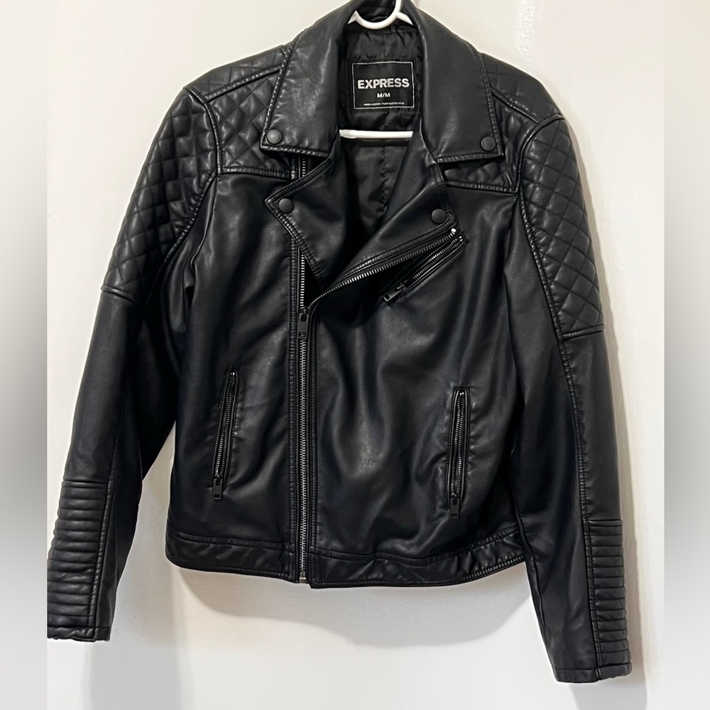 Express Motorcycle leather jacket/ Size M/M / Black